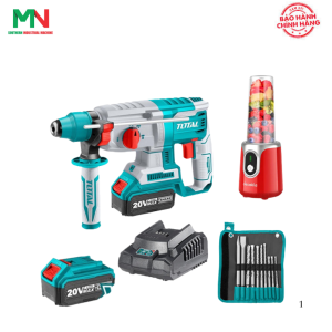 Bộ máy khoan búa dùng pin TRHLI202287 & máy xay sinh tố KMJB022R Total TOSLI23061