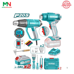 Bộ máy thổi nóng dùng điện và pin Total TOSLI250801 (2 Pin 5.0Ah, 1 Sạc)