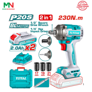 Máy vặn vít và bu lông dùng pin 20V Total TIWLI20236 (2 Pin 2.0Ah, 1 Sạc)