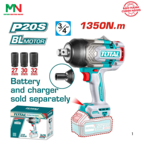 Máy siết bu lông 3/4" dùng pin 20V Total TIWLI201351